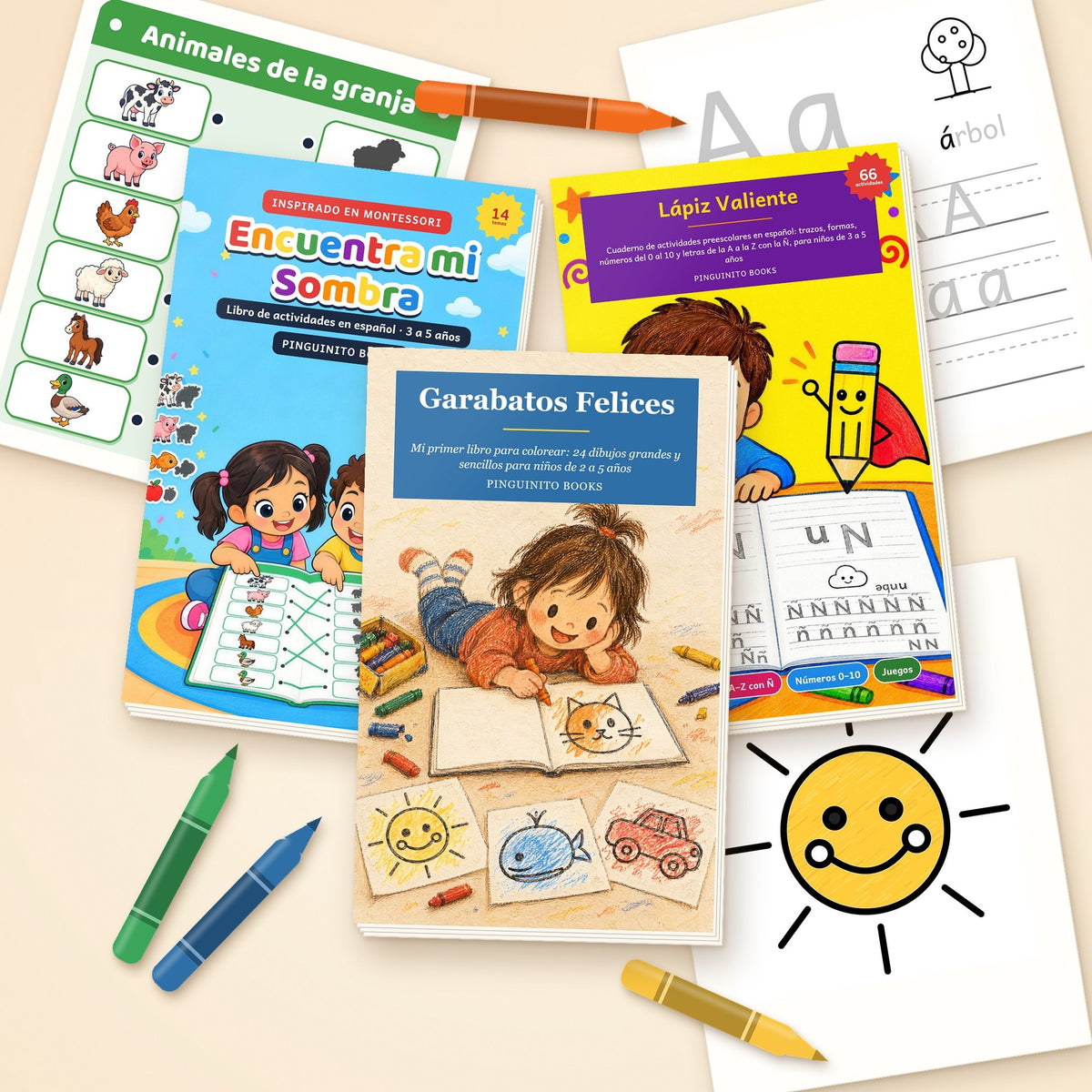 Pack 3 Ebooks Pingüinito Books – Garabatos Felices + Lápiz Valiente + Encuentra mi Sombra