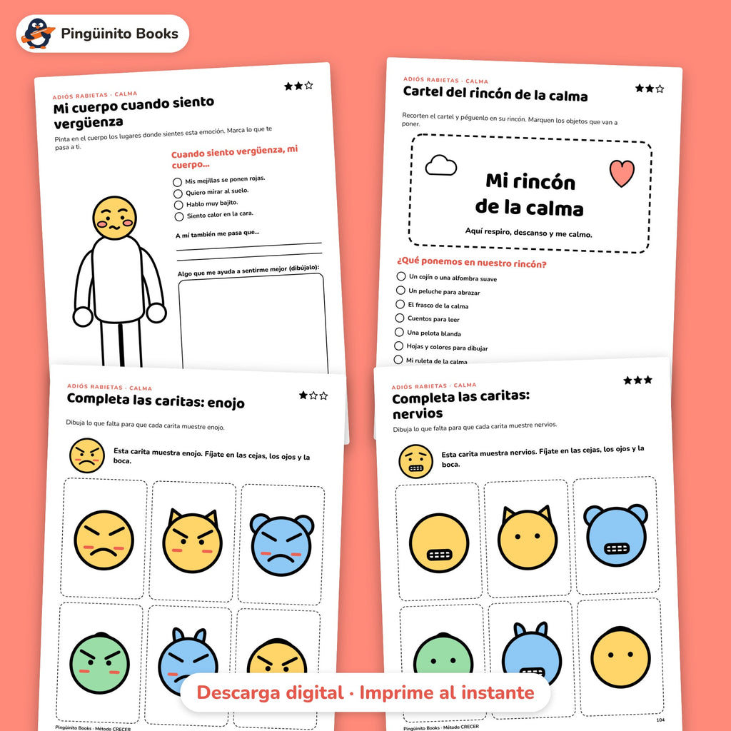 Adiós Rabietas – Actividades para calmar las emociones (3 a 8 años)